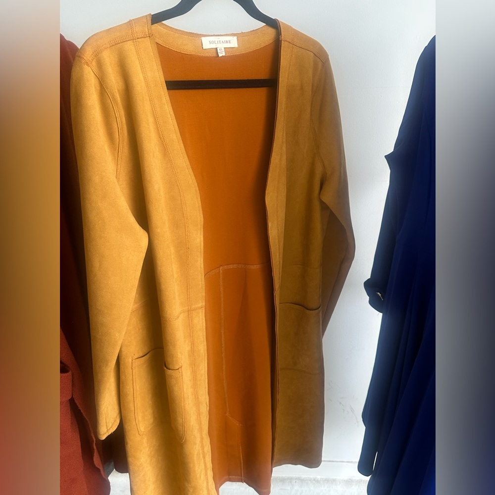 Solitaire Mustard Yellow Cardigan